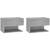 Maison Chic Stenski Dvo delni komplet Nočne omarice - Nočne mize siva sonoma, (21689327) | Shoptok.si
