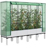 vidaXL Povišena gredica s pokrovom za staklenik 160 x 40 x 140 cm | shoptok.hr