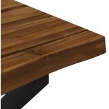  Stol za blagovanje s prirodnim rubom 120 x 80 x 75 cm - Prirodna i crna 120 x 80 x 75 cm Živi rub | shoptok.hr
