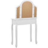  Toaletni stolić sa stolcem bijeli 65x36x128 cm paulovnija i MDF | shoptok.hr