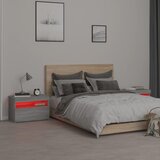  Noćni ormarići 2 kom s LED svjetlima sivog sonome 60x35x40 cm | shoptok.hr