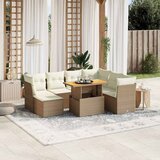 Maison Chic Seti vrtnega pohištva - Vrtna garnitura - Vrtni pohištvo set 8-delna z blazinami bež poli ratan, (21800219) | Shoptok.si
