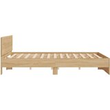 vidaXL Okvir kreveta s uzglavljem boja hrasta sonome 200 x 200 cm | shoptok.hr