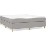  Box spring postelja z vzmetnico svetlo siva 160x200 cm žamet, (20725748) | Shoptok.si