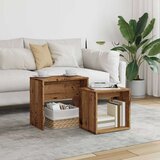  Uklapajući stolići za kavu 2 kom boja drva konstruirano drvo | shoptok.hr