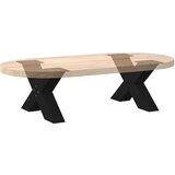 vidaXL Noge za stolić u obliku slova X 2 kom crne 60x(30-31) cm čelik | shoptok.hr