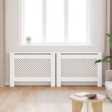  Pokrovi za radijator 2 kom bijeli 112 x 19 x 81,5 cm MDF | shoptok.hr