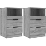 Maison Chic Dvo delni komplet Nočne omarice - Nočne mize siva sonoma konstruiran les, (21689521) | Shoptok.si