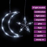 vidaXL Okrasne lučke zvezde in lune z daljincem 138 LED hladno bele | Shoptok.si