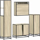 vidaXL 4-dijelni set kupaonskog namještaja boja hrasta sonome drveni | shoptok.hr