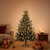  Umjetno božićno drvce s kuglicom 120 cm 150 LED lampica - Zelena 120 cm s LED-ima i ružičastim lopticama | shoptok.hr