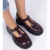 Gemre Burgundy platform shoes made of eco-leather Nella | shoptok.hr