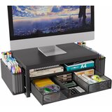 BOKIOVIN kovinsko stojalo za monitor z 2 nivojema in predalom | Shoptok.si