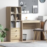 vidaXL stol s pohranom Sonoma hrast konstruirano drvo | shoptok.hr