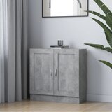 The Living Store Knjižna omara betonsko siva 82,5x30,5x80 cm iverna plošča - Knjižna Omarica, (21437055) | Shoptok.si