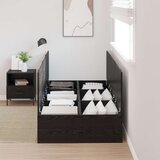  Krevet s prostorom za pohranu Crni Hrast 100x200 cm | shoptok.hr