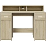  Radni stol s LED svjetlima hrast 120x55x91 cm konstruirano drvo | Eponuda.com