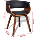 In Jedilni stol ukrivljen les in umetno usnje | Shoptok.si
