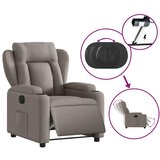  Električni naslonjač od tkanine smeđesivi | shoptok.hr