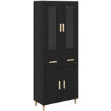 vidaXL Highboard Zidne s ladicama 2 pcs Crni hrast Konstruirano drvo | shoptok.hr