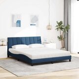  Krevet s madracem plavi 160x200 cm od tkanine - Plava 160 x 200 cm | shoptok.hr