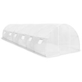 vidaXL Rastlinjak 27 m² 900x300x200 cm - - Bela - 44.3 - 900 x 300 x 200 cm - 2025- | Shoptok.si