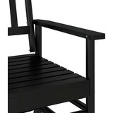 vidaXL Klupa za ljuljanje crna 118 x 70 x 104,5 cm masivno drvo topola | shoptok.hr