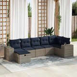 vidaXL 7-dijelni set vrtnih sofa sivi od poliratana | shoptok.hr