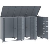  Spremište za 3 kanta za otpad sivo 207x79x117 cm čelično | shoptok.hr