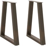  Noge za jedilno mizo v obliki črke V, 2 kosa, naravno jeklo, 50 x (72-73,3) cm, jeklo, (22124028) | Shoptok.si
