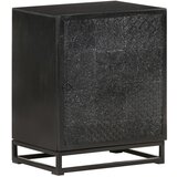 Furnova Nočna omarica črna 40x30x50 cm trden akacijev in mangov les, (21928057) | Shoptok.si