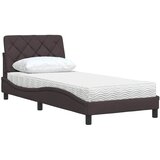  Krevet s madracem tamnosmeđi 90 x 200 cm od tkanine | shoptok.hr