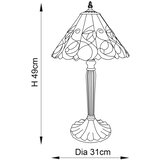  Endon 64195 - Stona lampa Tiffany JAMELIA 1xE27/60W/230V prečnik 31 cm | Eponuda.com