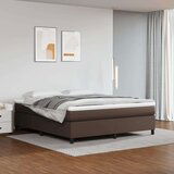  Box spring posteljni okvir rjav 160x200 cm umetno usnje, (20792208) Cene