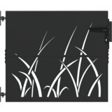 vidaXL Vrtna vrata Crna 105 x 100 cm Čelik s praškastim premazom | shoptok.hr