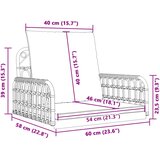  Stolica za ljuljanje s jastucima 63x58x39 cm poliratan i čelik | shoptok.hr