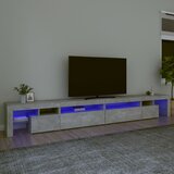  ormarić s LED svjetlima siva boja betona 290x36,5x40 cm | shoptok.hr