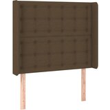 Maison Chic vzglavna omarica - nočna omarica - posteljna omarica z ušesi temno rjavo 93x16x118/128 cm blago, (21713057) Cene