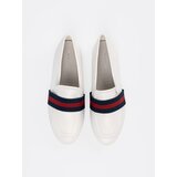 Shelvt White ballerinas with decorative stripes | Shoptok.si