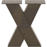  Noge za stolić X-oblika 2 kom prirodni čelik 30x(30-31)cm čelik | shoptok.hr