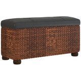 vidaXL Klop s prostorom za shranjevanje z rjavo blazino 69 cm rogoz | Shoptok.si