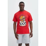 Puma Bombažna kratka majica moška, rdeča barva, 624740