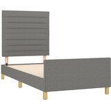  Okvir za krevet bez madraca tamnosivi 90x190 cm od tkanine | shoptok.hr