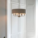  Endon 94357 - Luster na lancu HIGHCLERE 6xE14/40W/230V bež/mat hrom | Eponuda.com