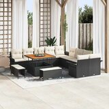  Sjedeća garnitura za vrt 13 kom. Crna poliratan 306 x 289 x 85 cm | Shoptok.si