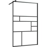 Pregrada za tuširanje s prozirnim staklom ESG 100 x 195 cm crna | shoptok.hr