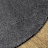  Tepih HUARTE kratkih vlakana mekani i perivi antracit Ø 80 cm | shoptok.hr