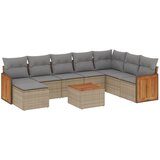  9-dijelni set vrtnih sofa s jastucima bež od poliratana | shoptok.hr