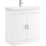 vidaXL Komplet pohištva za kopalnico Bela 81 x 40 x 84,5 cm, (5000245087) | Shoptok.si