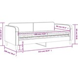vidaXL Dnevni krevet s madracem tamnosivi 90 x 190 cm od tkanine | shoptok.hr